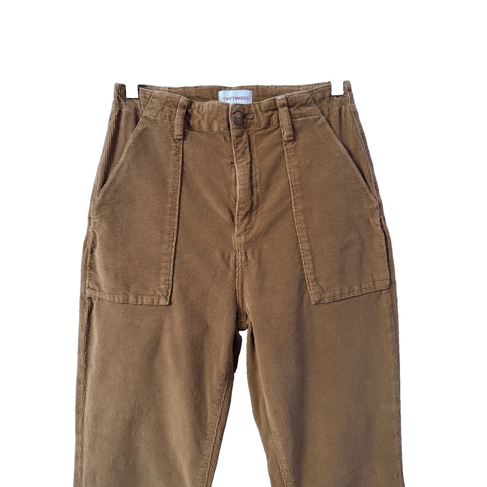 Driftwood Corduroy Pants Womens 28 High Rise Stretch Brown Western Boho Neutral